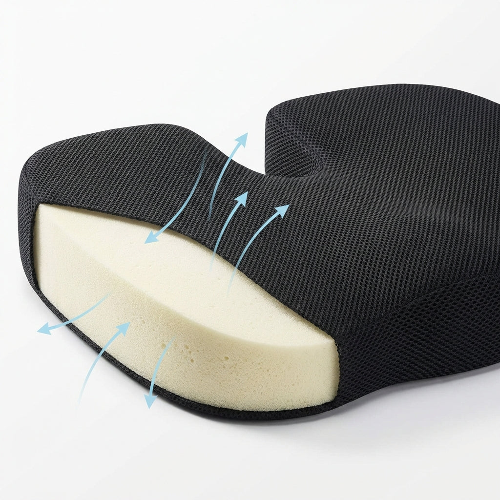 Cojín de Asiento Ortopédico de Espuma Viscoelástica