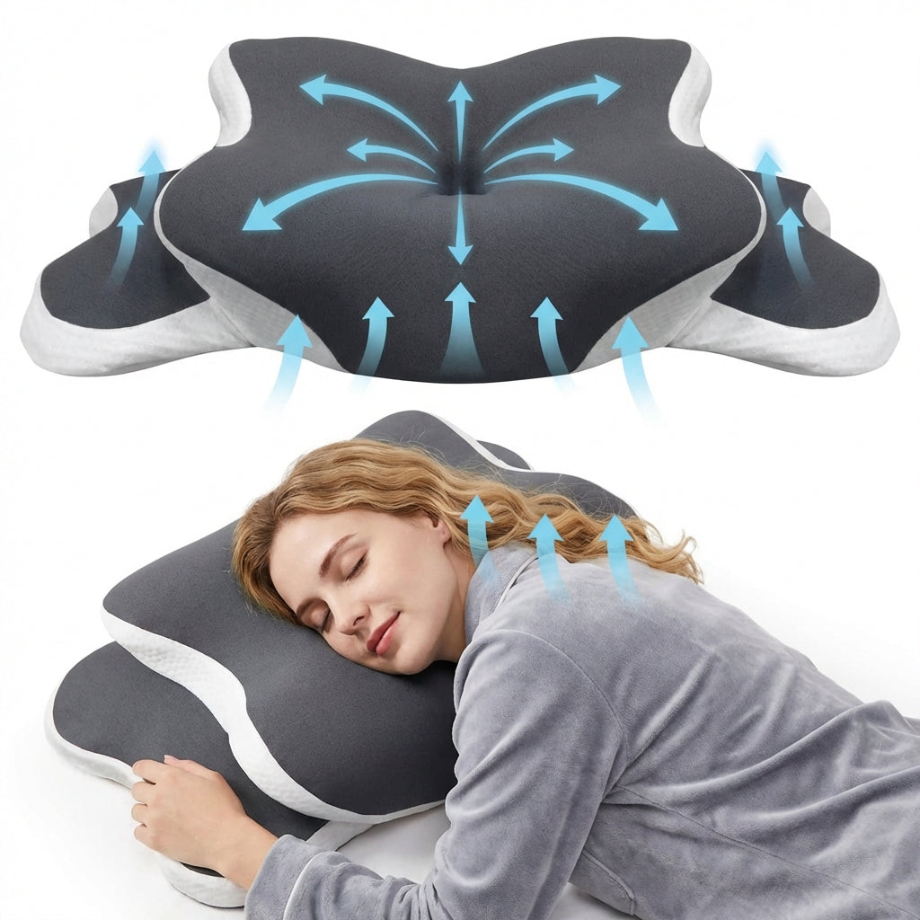 Almohada Cervical Ergonómica de Espuma Viscoelástica