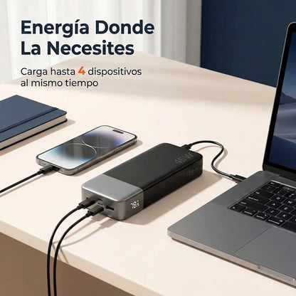 Power Bank 20000mAh 45W Carga Rápida PD