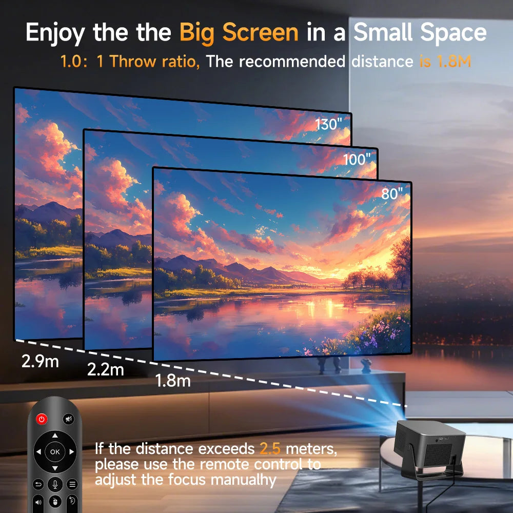 Proyector Portátil Full HD 1080p con Android 14 - imagen 4
