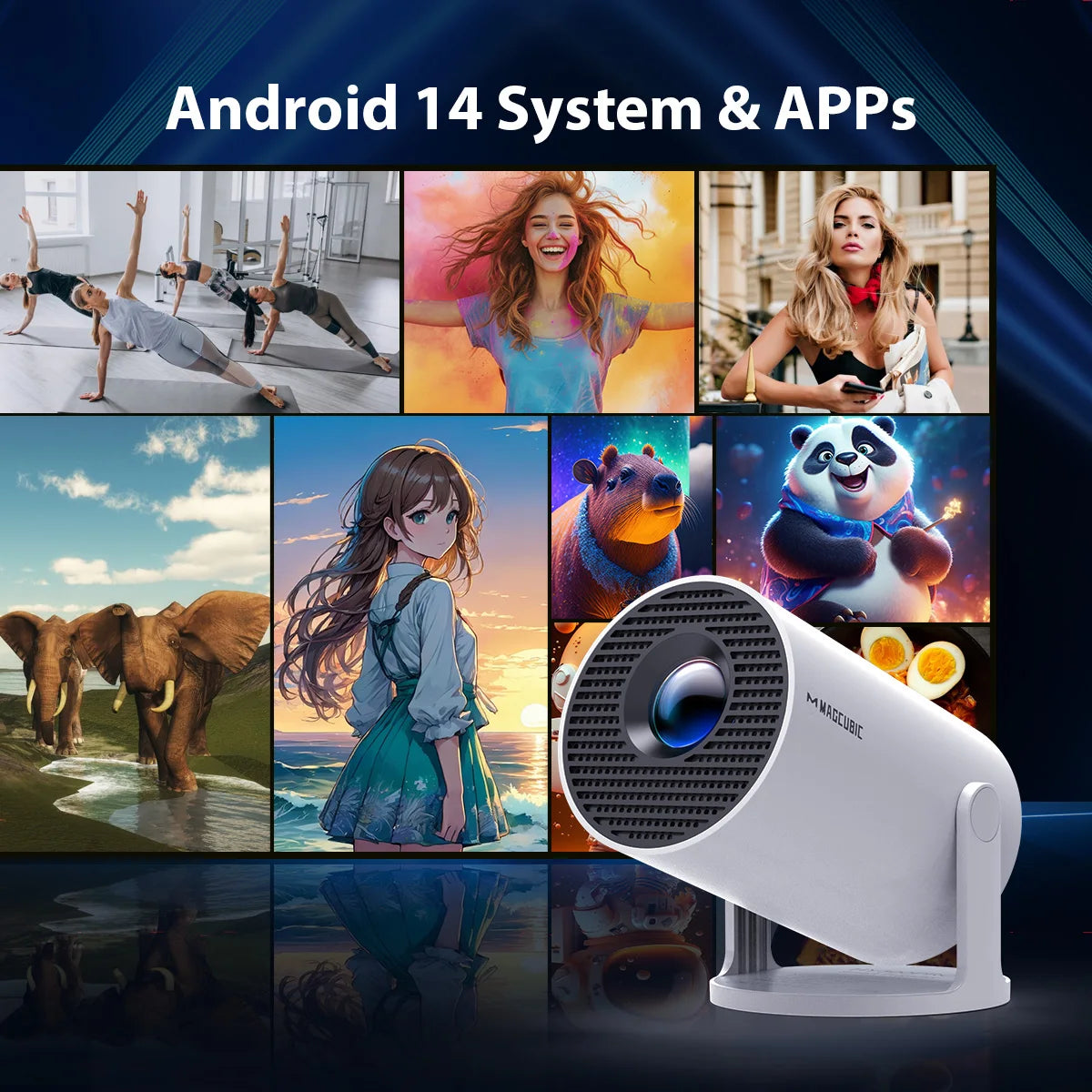 Mini Proyector Portátil con Android 14 - imagen 3