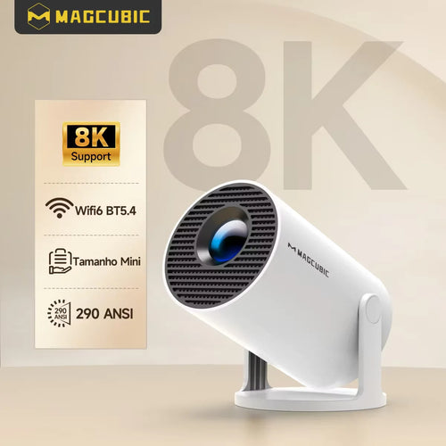 Mini Proyector Portátil con Android 14 Blanco