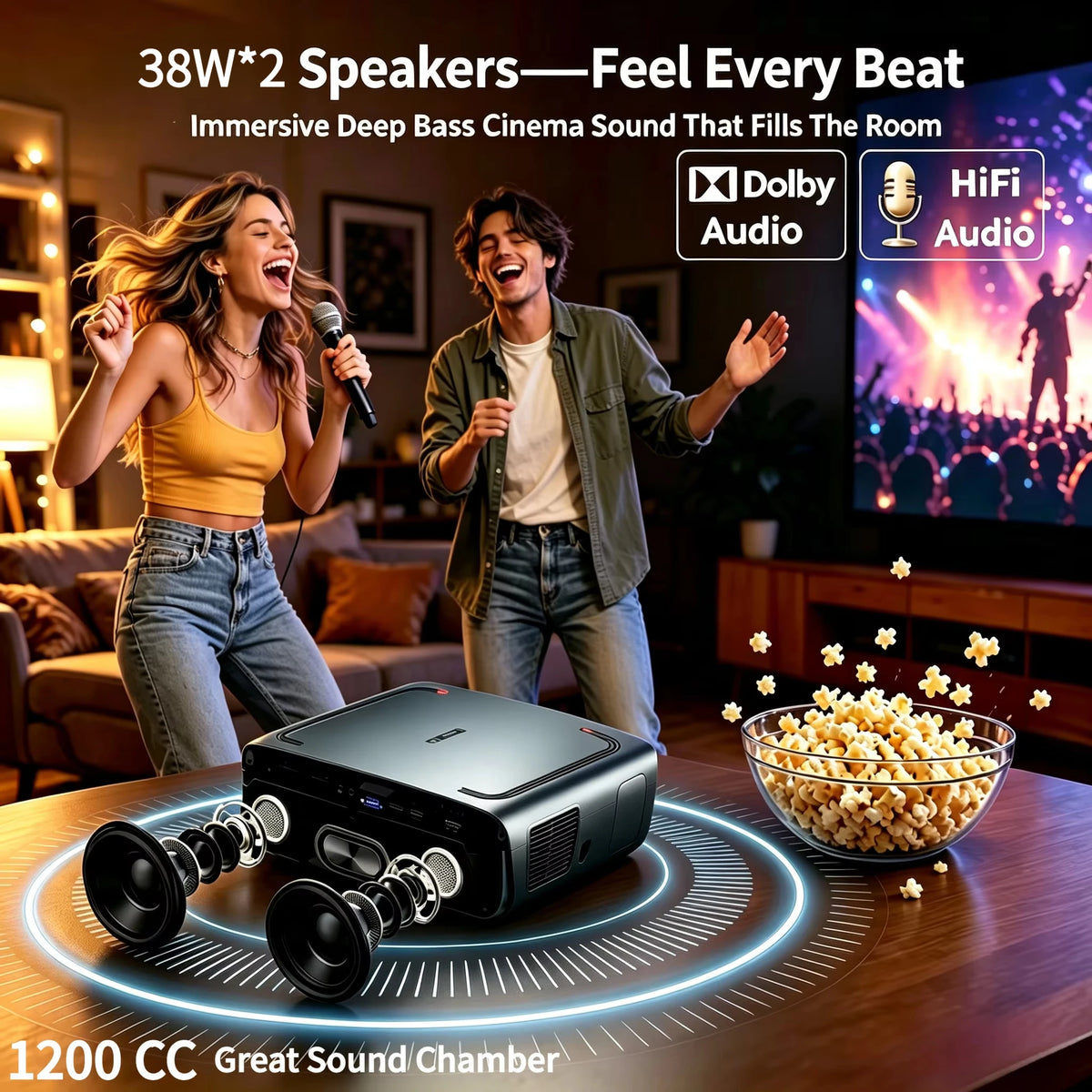 Proyector Full HD 1080p con Google TV Oficial y Android 14 - imagen 2