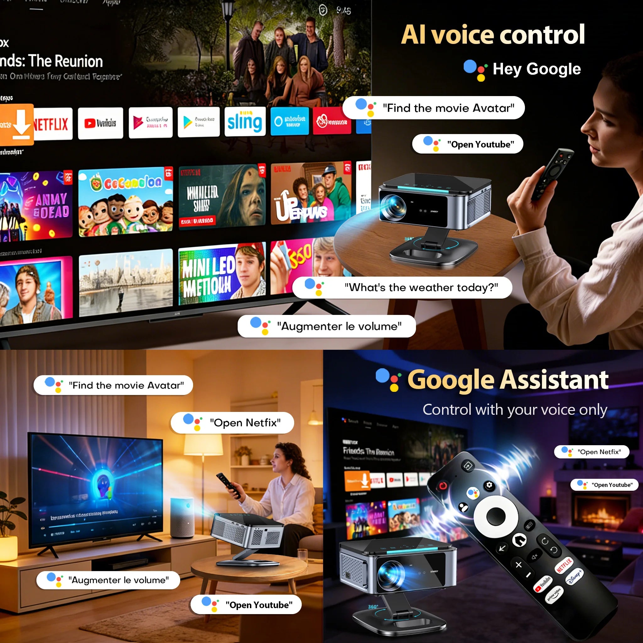 Proyector Full HD 1080p con Google TV y Android 14 - imagen 5