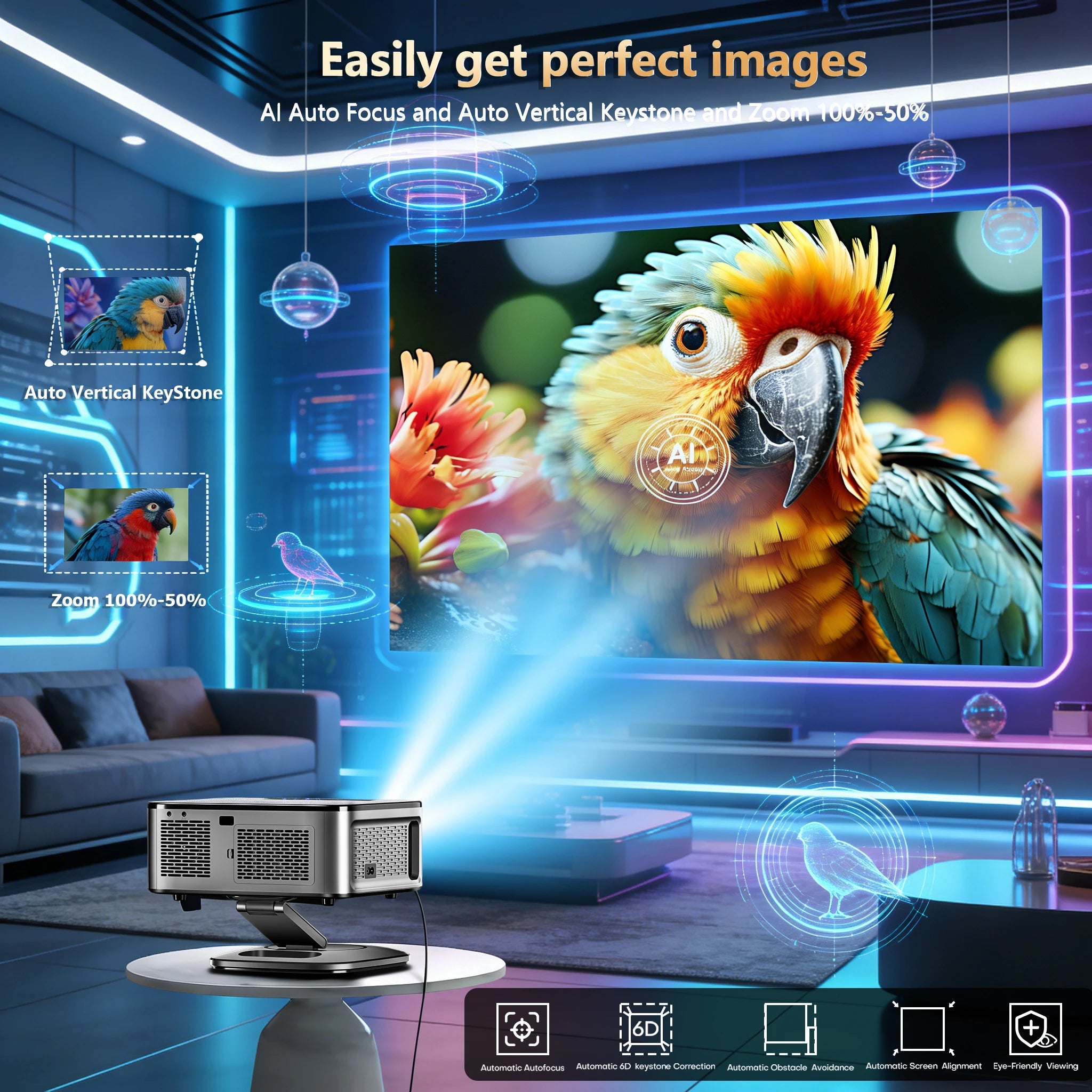 Proyector Full HD 1080p con Google TV y Android 11 - imagen 4