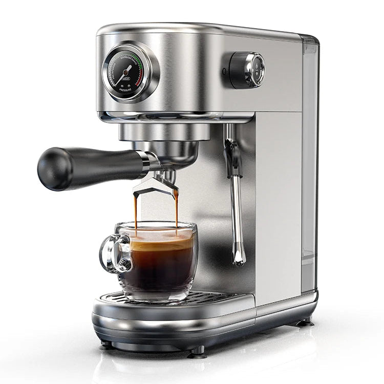 Cafetera Espresso Semiautomática de 20 Bar, Compatible con Café Molido y Cápsulas ESE