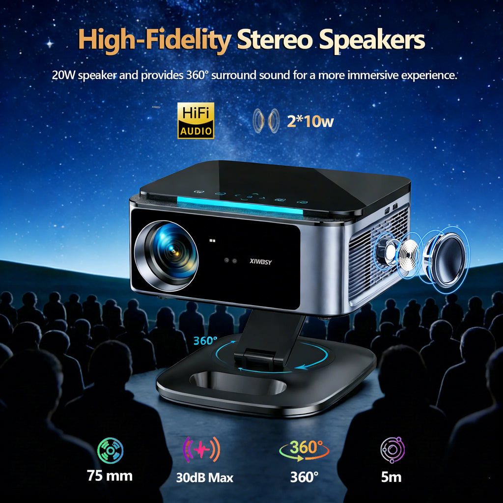 Proyector Full HD 1080p con Google TV y Android 14