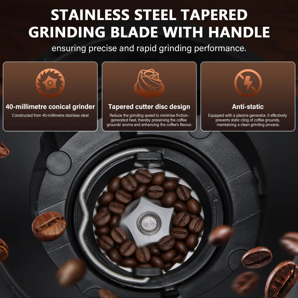 Molinillo de Café Eléctrico Cónico con Pantalla Táctil - imagen 3