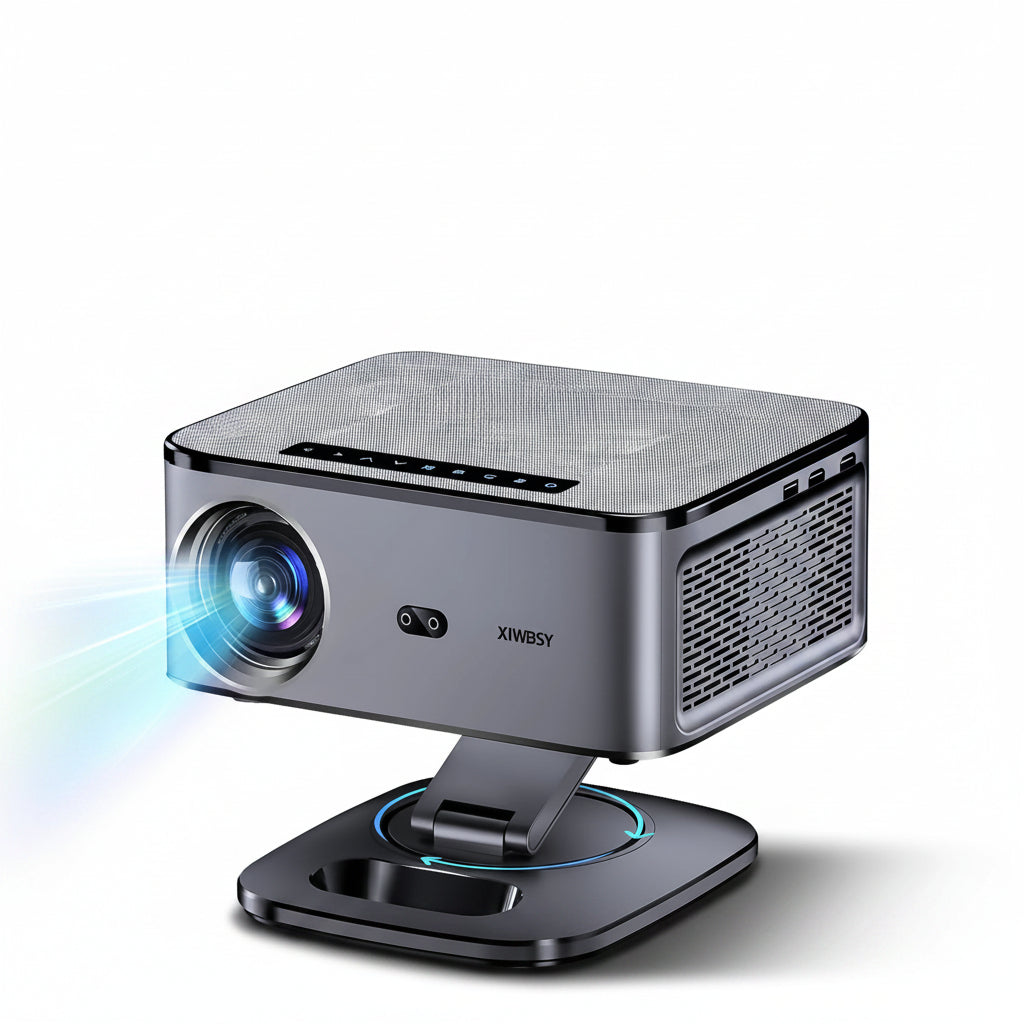 Proyector Full HD 1080p con Google TV y Android 11, Giro 360° y Bluetooth 5.4, 3600 ANSI y Reproducción 4K