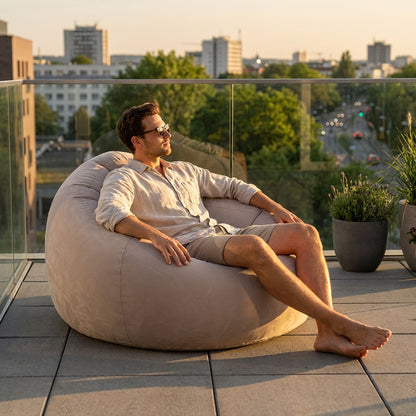 Sofá Inflable Plegable - Sillón Lounge para Interior, Jardín y Playa