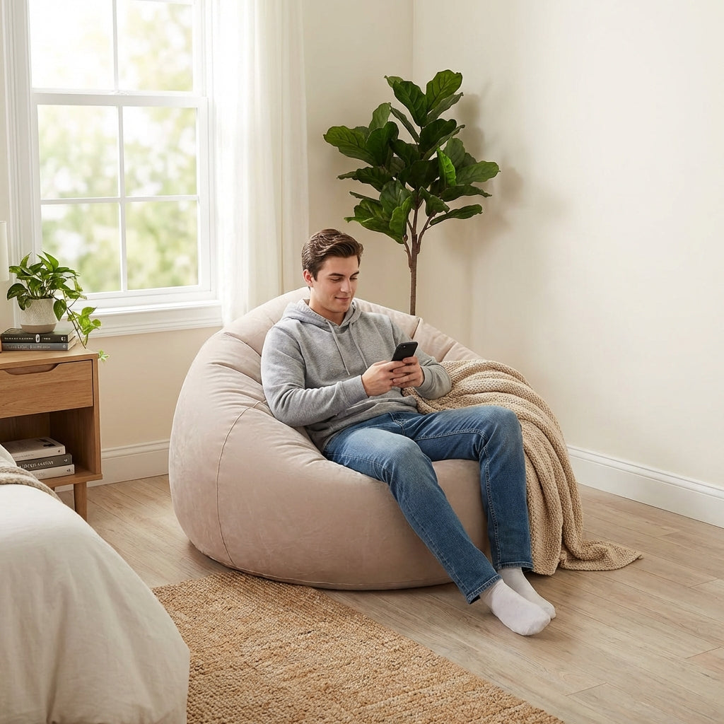 Sofá Inflable Plegable - Sillón Lounge para Interior, Jardín y Playa